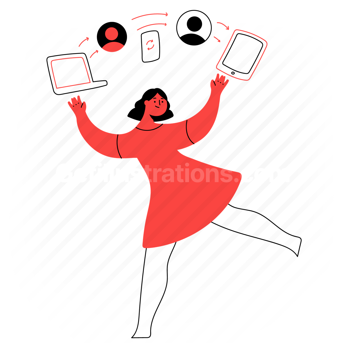 Social Media and Communication  illustration